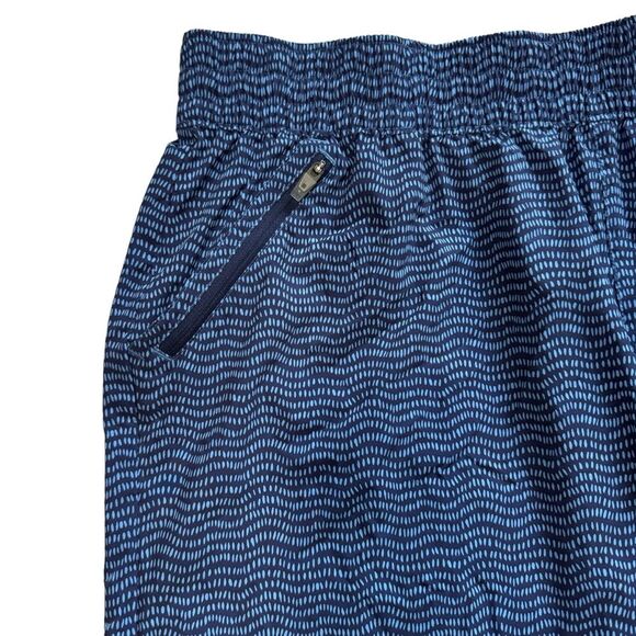 L.L. Bean Men's Blue Navy Blue Stripe Drawstring Lined 5" Swim Shorts Sz XL - Picture 2 of 6